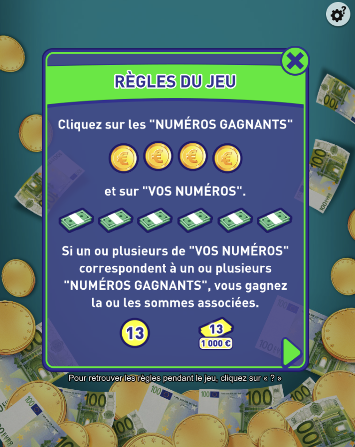 Règles du jeu Jackpot FDJ montrant le fonctionnement des gains